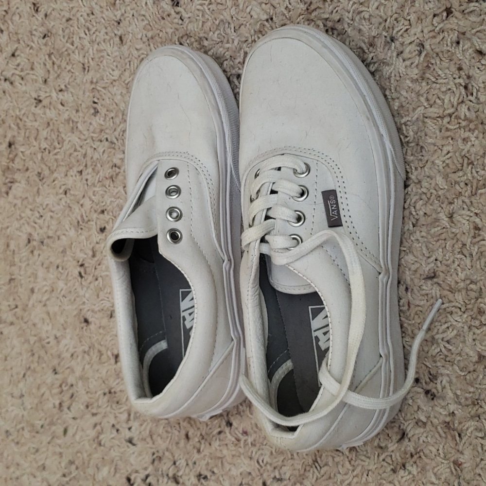 Gently worn white Vans
